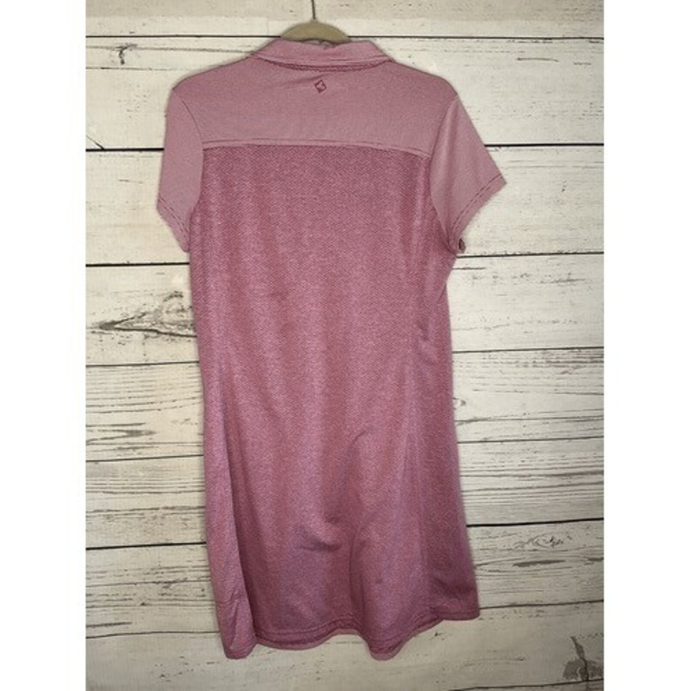 Prana Purple Striped Short Sleeve 1/2 Button Polo‎ Shirt Dress Women M China - Picture 6 of 8